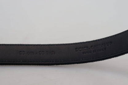 Boucle en métal antique en cuir velours noir Dolce &amp; Gabbana 