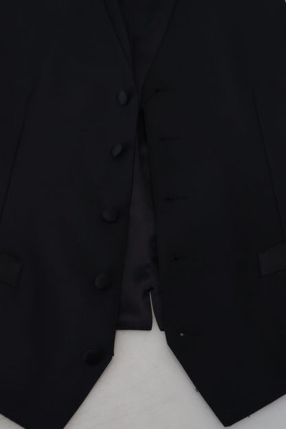 Gilet de soirée en laine vierge noire Dolce &amp; Gabbana