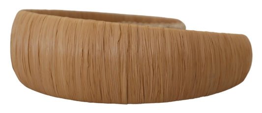 Bandeau diadème pour cheveux femme en viscose beige Dolce &amp; Gabbana