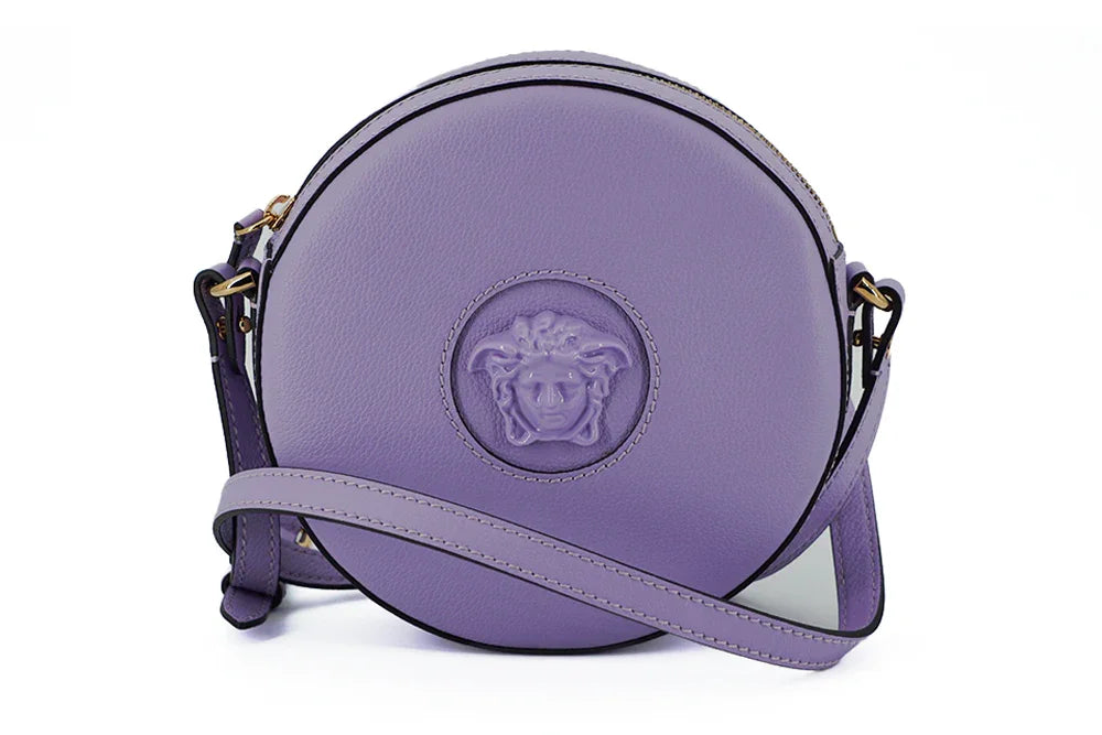 Sac à bandoulière rond violet élégant