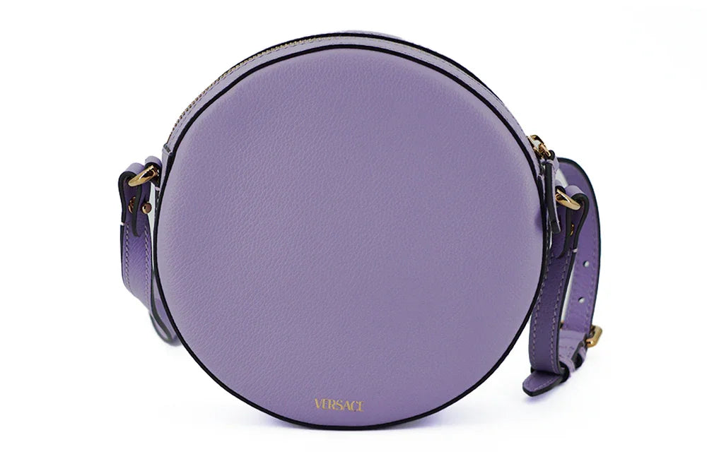 Sac à bandoulière rond violet élégant