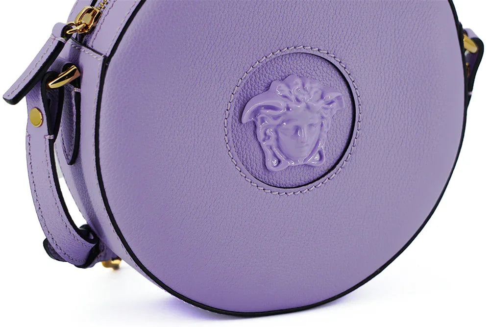 Sac à bandoulière rond violet élégant