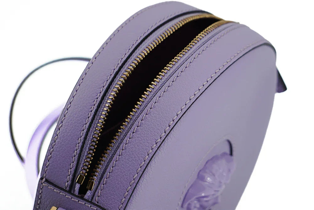 Sac à bandoulière rond violet élégant