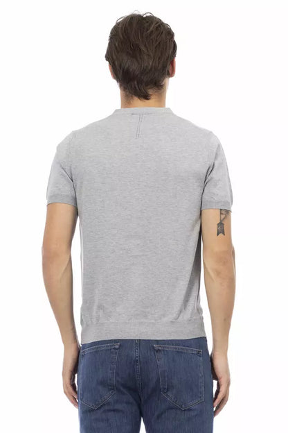 Baldinini Trend Gray Cotton Men's Sweater