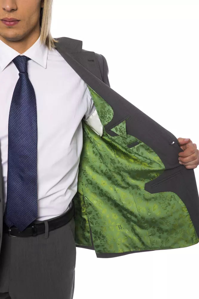 Billionaire Italian Couture Herren Blazer aus grauer Wolle