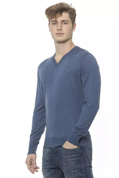 Billionaire Italian Couture Eleganter Kaschmir-Herrenpullover mit V-Ausschnitt