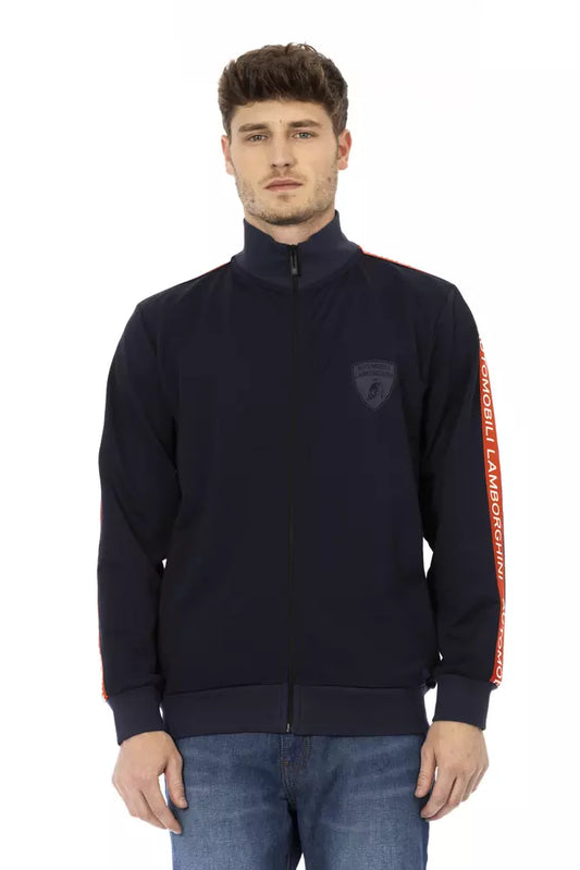 Sweat-shirt homme en polyester bleu Automobili Lamborghini