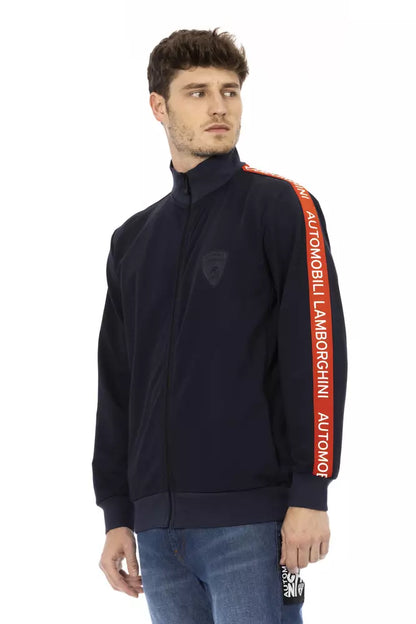 Sweat-shirt homme en polyester bleu Automobili Lamborghini