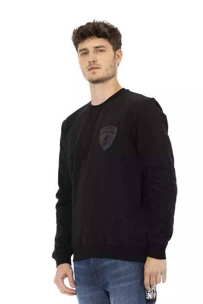 Pull homme en coton noir Automobili Lamborghini