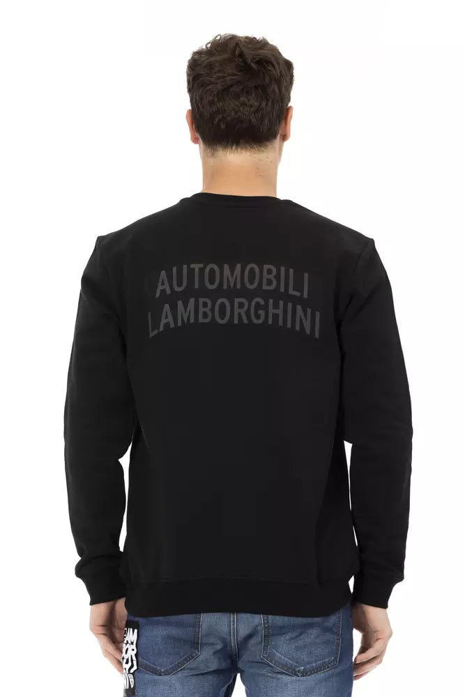 Pull homme en coton noir Automobili Lamborghini