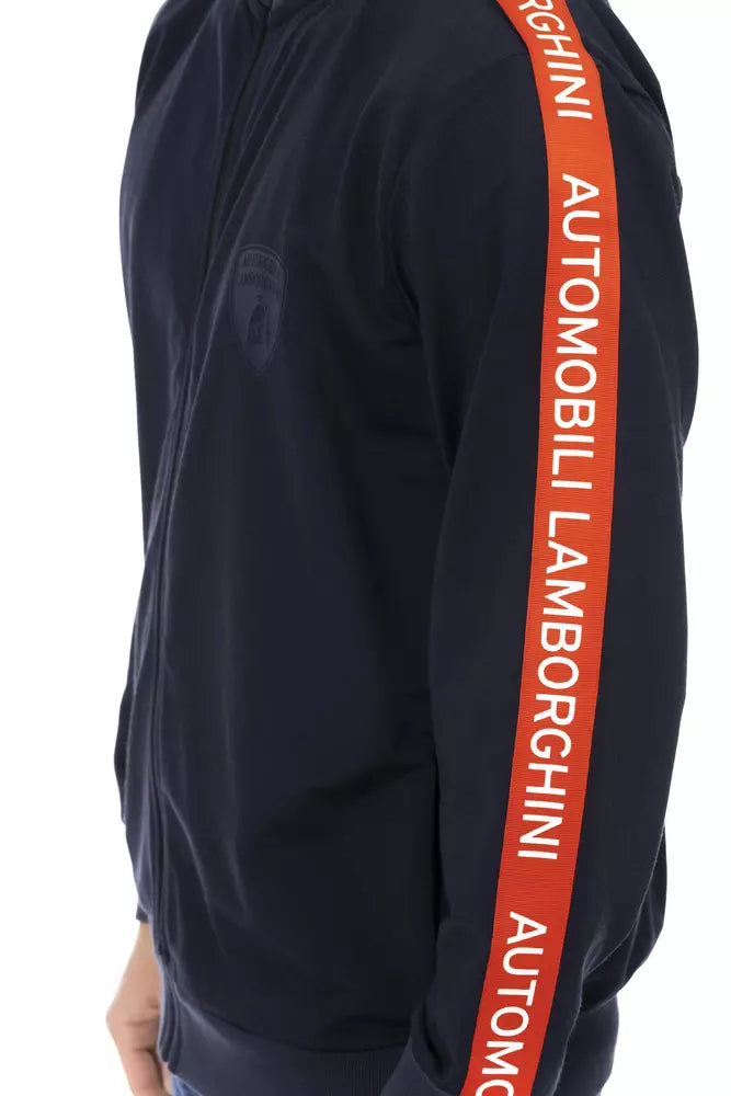 Sweat-shirt homme en polyester bleu Automobili Lamborghini