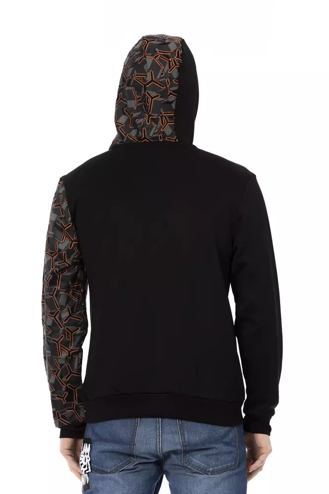 Automobili Lamborghini Herren-Kapuzenpullover aus schwarzer Baumwolle