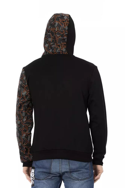Automobili Lamborghini Herren-Kapuzenpullover aus schwarzer Baumwolle