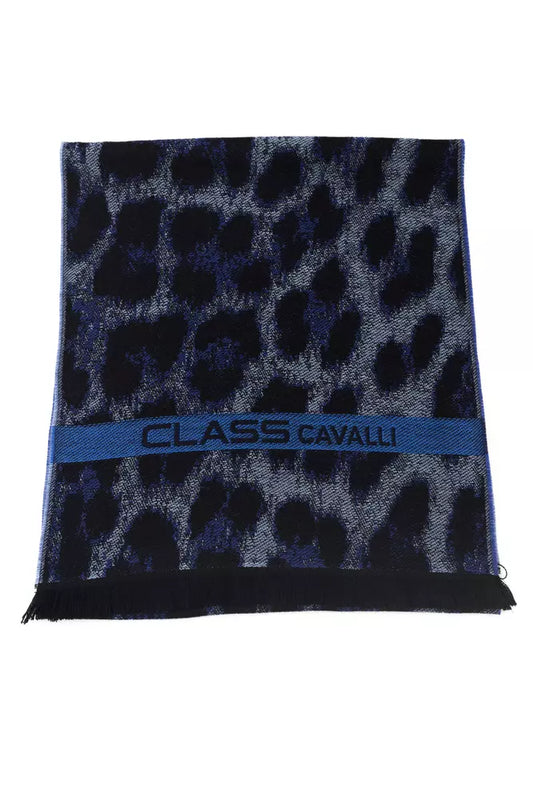 Cavalli Class Blauer Wollschal für Herren