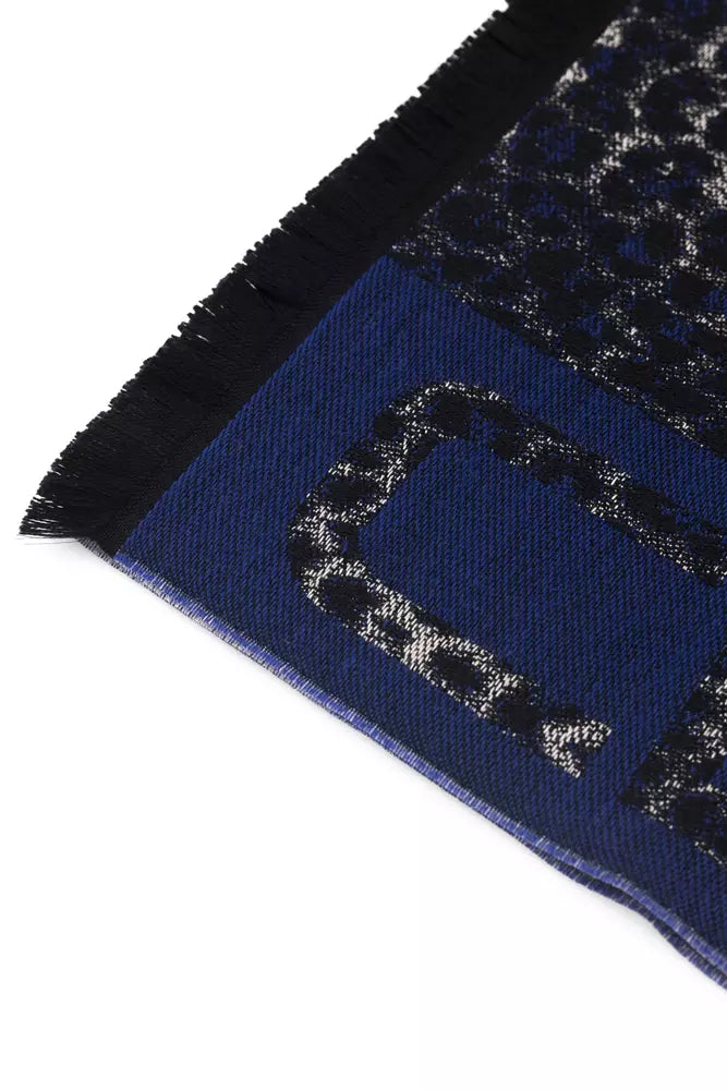 Cavalli Class Blauer Wollschal für Herren