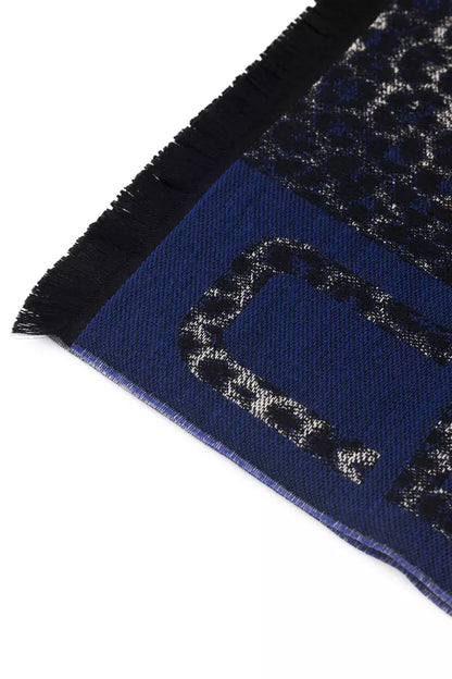Cavalli Class Blauer Wollschal für Herren