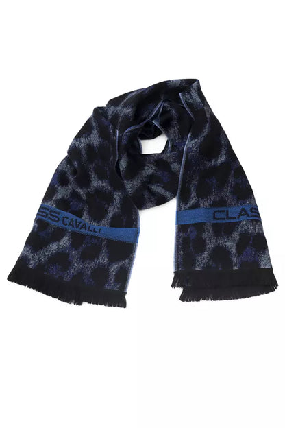 Cavalli Class Blauer Wollschal für Herren