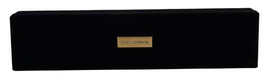 Boîte à bijoux et bracelets en velours noir Dolce &amp; Gabbana avec plaque logo