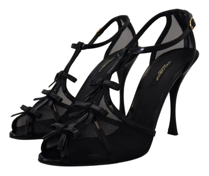 Sandales à talons aiguilles noires Dolce &amp; Gabbana