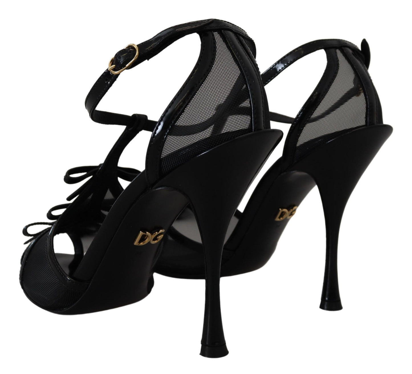 Sandales à talons aiguilles noires Dolce &amp; Gabbana