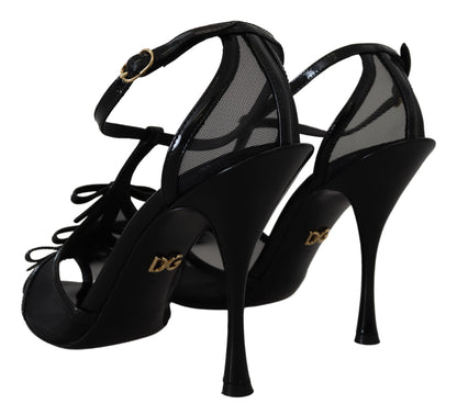 Sandales à talons aiguilles noires Dolce &amp; Gabbana