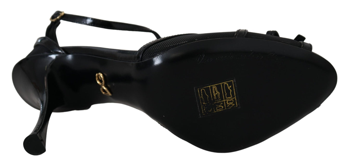 Sandales à talons aiguilles noires Dolce &amp; Gabbana