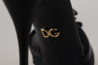 Sandales à talons aiguilles noires Dolce &amp; Gabbana