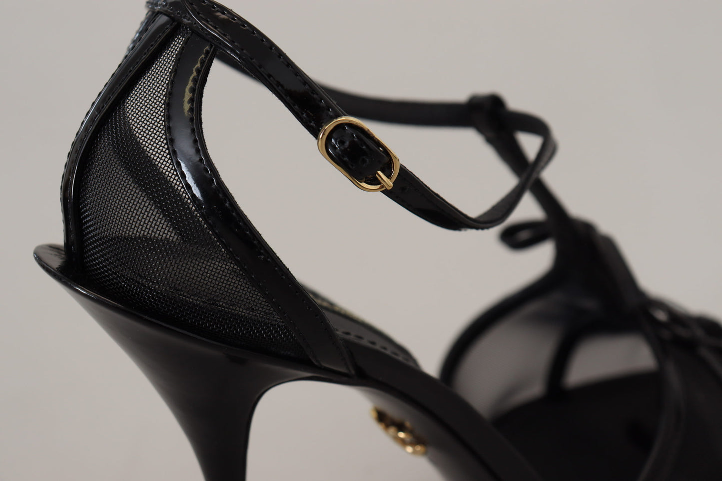 Sandales à talons aiguilles noires Dolce &amp; Gabbana