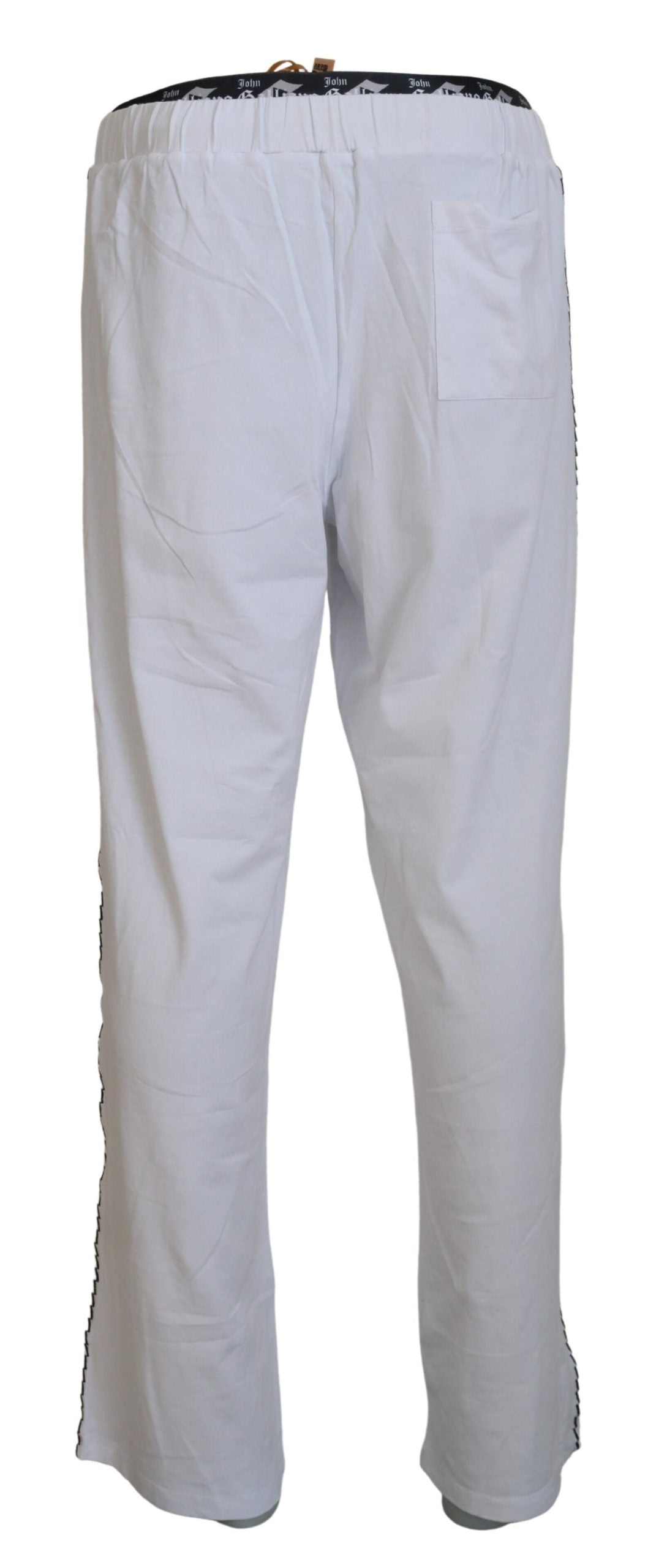 John Galliano Weiße Baumwoll-Logo-lose Herrenhose