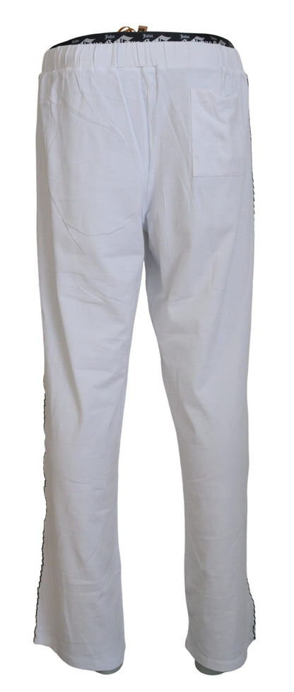 John Galliano Weiße Baumwoll-Logo-lose Herrenhose