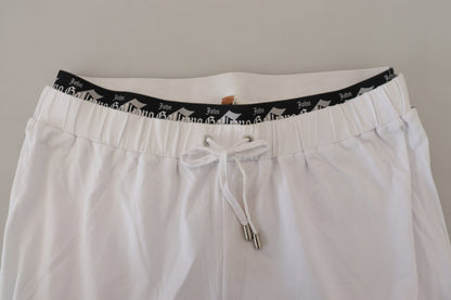 John Galliano Weiße Baumwoll-Logo-lose Herrenhose