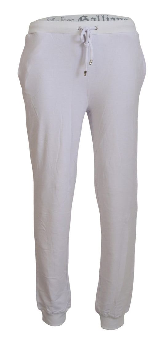 John Galliano Herren-Jogginghose mit Logo in Weiß