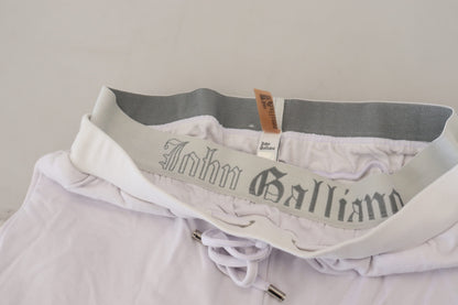 John Galliano Herren-Jogginghose mit Logo in Weiß