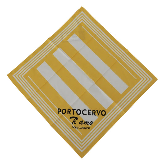 Foulard châle en coton jaune Portocervo Dolce &amp; Gabbana