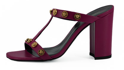 Versace – Elegante, violette Sandalen aus Kalbsleder