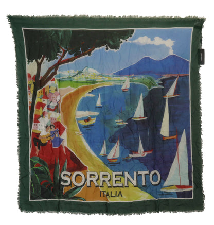 Foulard châle à franges multicolore Sorrento DG de Dolce &amp; Gabbana