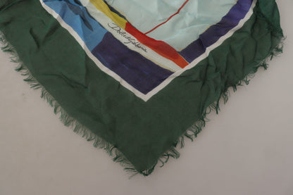 Foulard châle à franges multicolore Sorrento DG de Dolce &amp; Gabbana