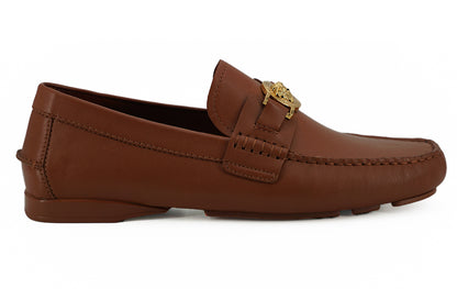 Mocassins Versace élégants en cuir à motif Medusa