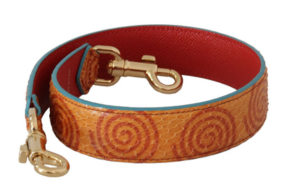 Sac à bandoulière Dolce &amp; Gabbana en cuir orange à imprimé tourbillons