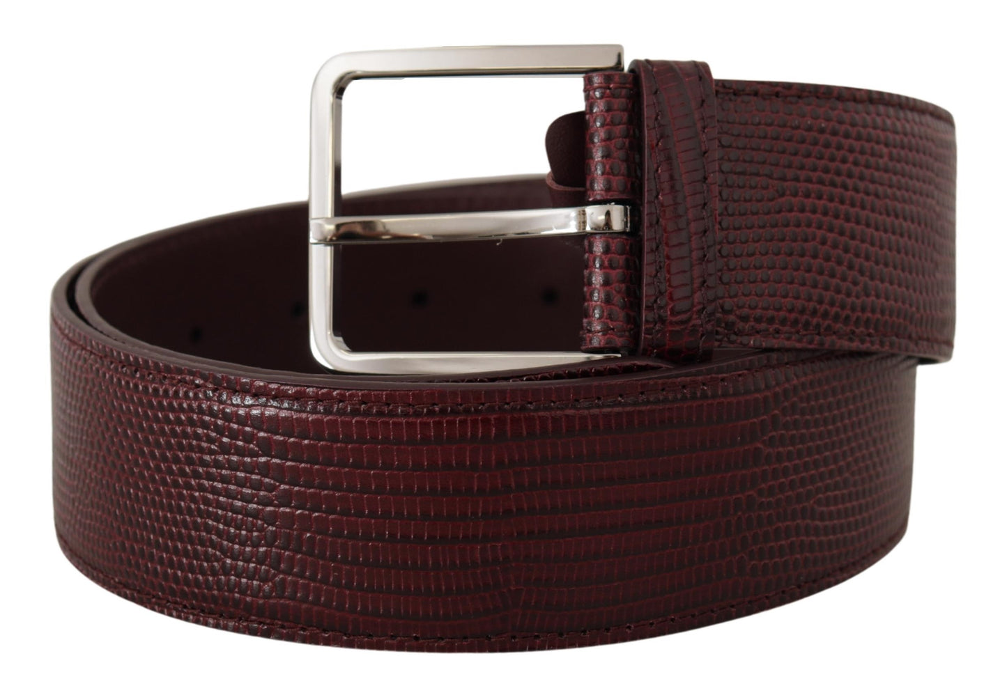 Ceinture Dolce &amp; Gabbana en cuir de veau marron avec boucle large gravée du logo