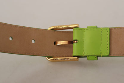 Dolce &amp; Gabbana Sac micro-casque en cuir vert Devotion Heart avec ceinture pour écouteurs