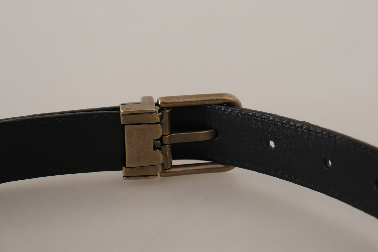 Ceinture Dolce &amp; Gabbana en cuir marron à imprimé léopard avec boucle en métal bronze