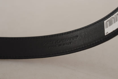 Ceinture Dolce &amp; Gabbana en cuir marron à imprimé léopard avec boucle en métal bronze