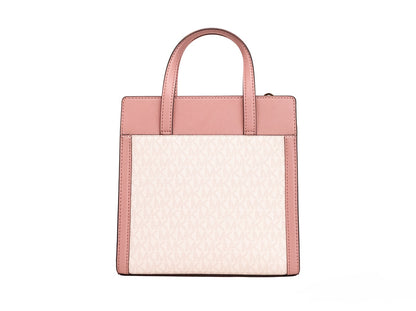 Michael Kors Cece Kleine rosa PVC Nord-Süd-Klappe Tote Umhängetasche Geldbörse