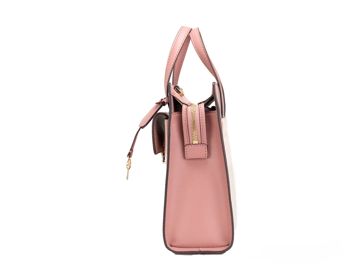 Michael Kors Cece Kleine rosa PVC Nord-Süd-Klappe Tote Umhängetasche Geldbörse