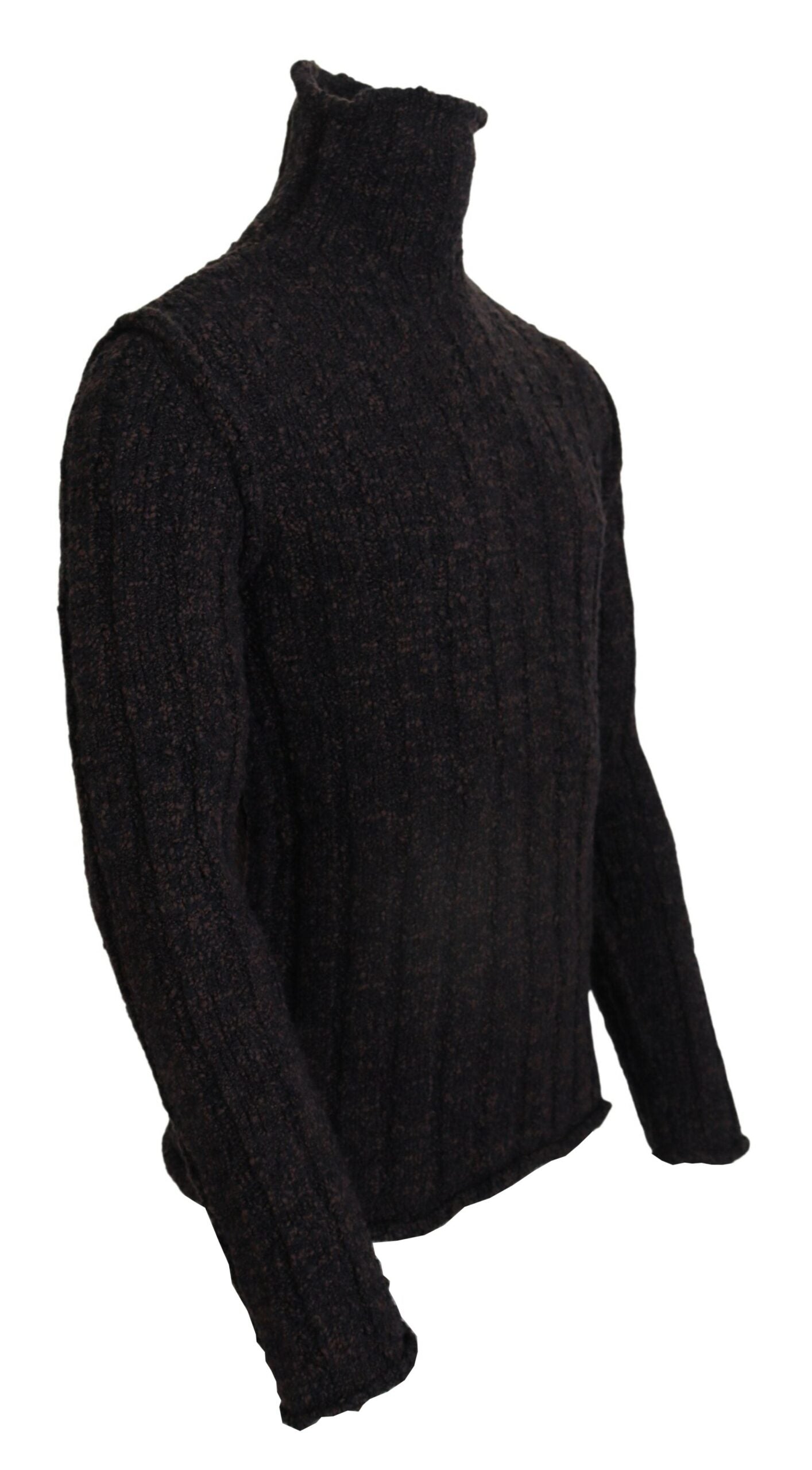 Pull à col roulé en laine marron Dolce &amp; Gabbana