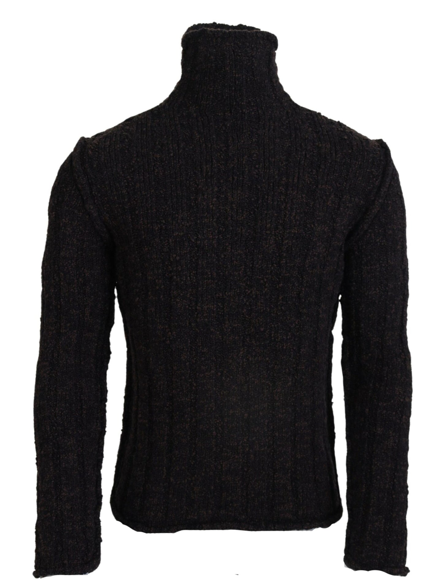Pull à col roulé en laine marron Dolce &amp; Gabbana