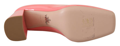 Prada Pink Lackleder Block Heels Pumps Classic