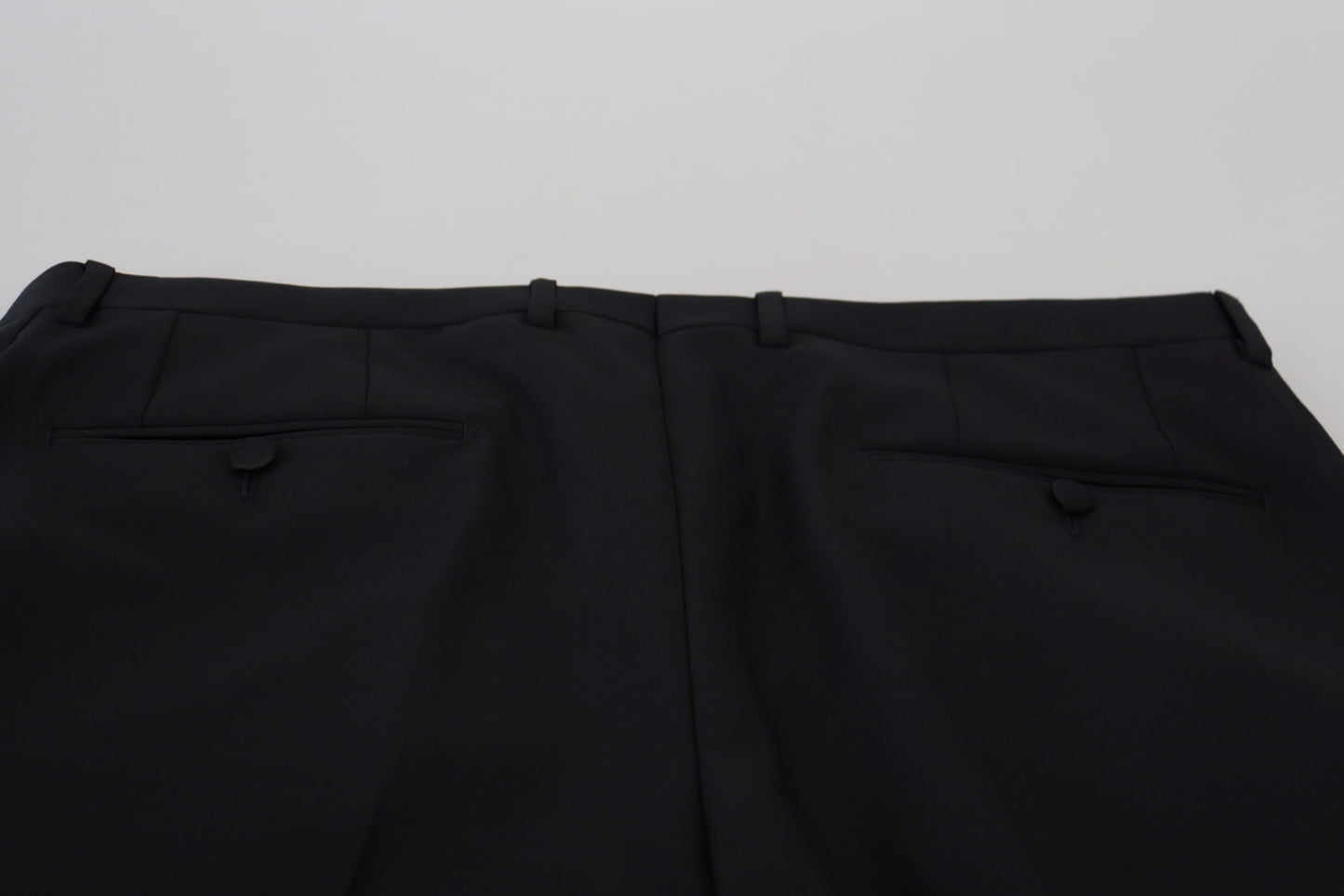 Pantalon habillé en laine noire Dolce &amp; Gabbana