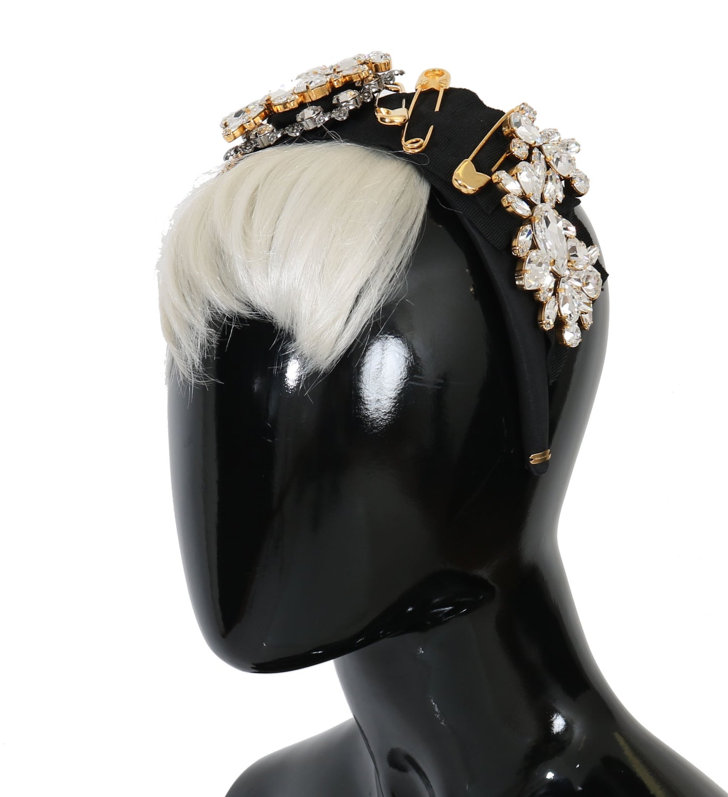Bandeau diadème Dolce &amp; Gabbana en cristal noir et blanc